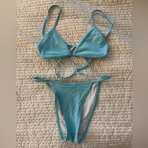Gnash swim two piece bikini in light blue
